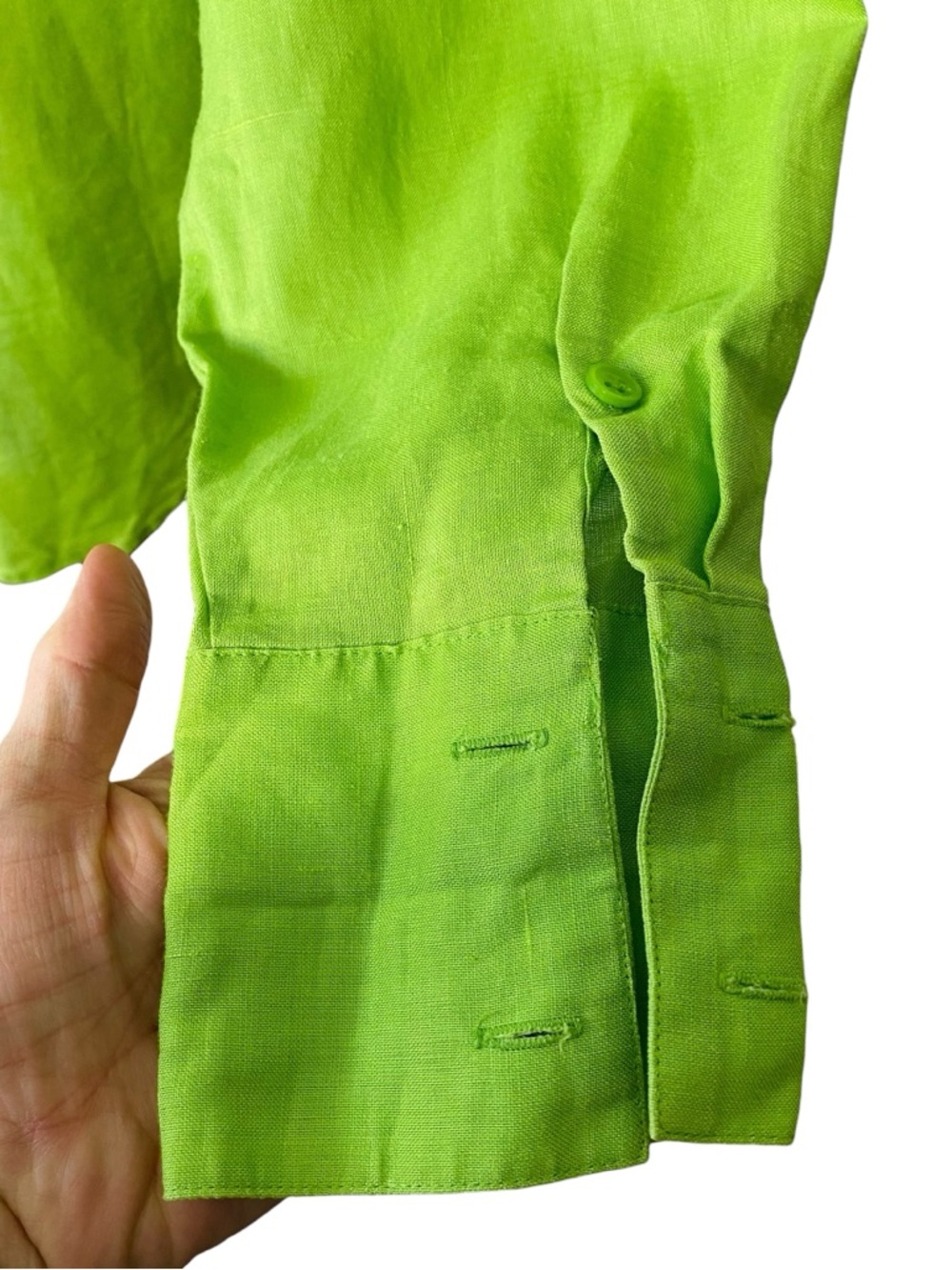 VINTAGE BRETT HARRISON Oversized 100% Linen Shirt - Picture 5 of 8